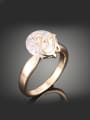 thumb Simple Gold Plated Cubic Zircon Copper Ring 0