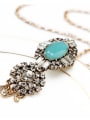 thumb Sweet Stones Alloy Sweater Necklace 2