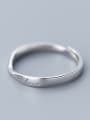 thumb 925 Sterling Silver With Platinum Plated Simplistic Fashion LOVE  Free Size Rings 1