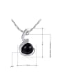 thumb Alloy White Gold Plated Black Artificial Pearl Two Pieces Jewelry Set 1