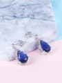 thumb Temperament Blue Glass Beads Stud Earrings 2