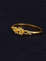 thumb Copper Alloy 24K Gold Plated Retro Flower Bangle 1
