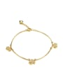 thumb Fashion Little Elephant Zircon Gold Plated Anklet 0