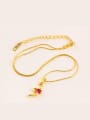 thumb Copper Alloy 23K Gold Plated Fashion Gemstone Necklace 2