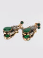 thumb Ethnic style Antique Gold Plated Resin stone Alloy Drop Earrings 2