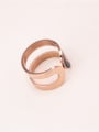 thumb Geometric Titanium Fashion Opening Ring 0