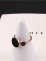 thumb Simple Style Black Glue Ring 1