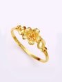 thumb Copper Alloy Gold Plated Classical Flower Bangle 0
