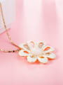 thumb Temperament Flower Shaped Opal Enamel Necklace 1