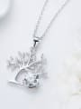thumb Personalized Cubic austrian Crystal Tree 925 Silver Necklace 3