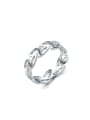 thumb S925 Silver Leaves Exquisite Opening Ring 0