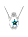 thumb Personalized Lucky Bottle Star austrian Crystals Pendant Alloy Necklace 0