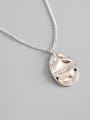 thumb 925 Sterling Silver With Platinum Plated Simplistic Irregular Necklaces 2