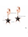 thumb Stainless Steel With Rose Gold Plated Classic Star Stud Earrings 2