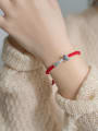 thumb 925 Sterling Silver With Antique Silver Plated and Ruyi  red rope Woven & Braided Bracelets 2