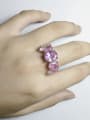 thumb Fashion Oval Pink Zirconias Copper Ring 1