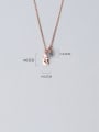 thumb 925 Sterling Silver With Rose Gold Plated Cute Cat Necklaces 4