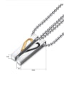 thumb Fashion Heart-shaped Cuboid Lovers Necklace 2