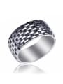 thumb Stainless Steel With Antique Silver Plated Simplistic Round Rings 0