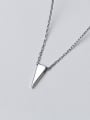 thumb Women Exquisite Triangle Shaped S925 Silver Necklace 0