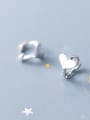thumb 925 Sterling Silver With Platinum Plated Cute Heart Clip On Earrings 2