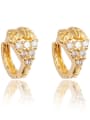 thumb Exquisite 18K Gold Plated Grape Shaped Zircon Stud Earrings 0