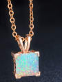 thumb Square Opal Stone Two Pieces Set 1