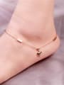 thumb Smooth Heart Accessories Fashion Anklet 1