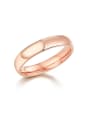 thumb Stainless Steel With Rose Gold Plated Simplistic Round Band Rings 3