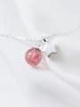 thumb Pure silver sweet Star Pink Bead small Necklace 2