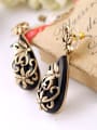 thumb Alloy Carved Flowers Water drop earring 1