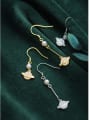 thumb 925 Sterling Silver With Gold Plated Fashion  Asymmetry Planet Drop Earrings 2