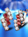 thumb Fashion Shining AAA Zircons Rose Gold Plated Women Clip Earrings 1