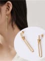 thumb Titanium With Gold Plated Simplistic Geometric Drop Earrings 1