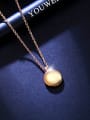 thumb Small Bean Pendant Clavicle Necklace 0