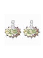 thumb Personalized Oval austrian Crystal Stud Earrings 2