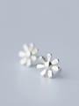 thumb S925 silver fresh flowers stud Earring 0