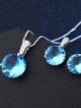 thumb Copper With Glass stone Classic Round 2 Piece Jewelry Set 1
