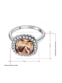 thumb Trendy Orange Austria Crystal Women Ring 1