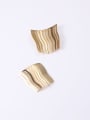 thumb Titanium With Gold Plated Simplistic Hollow Geometric Decorative Combs 2