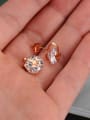 thumb Fashion Tiny Fox Zircon Titanium Stud Earrings 1