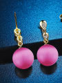 thumb Fashion Shell Pearls Zircons Drop Earrings 2