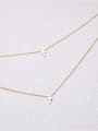 thumb Titanium With Gold Plated Simplistic Cross Multi Strand Necklaces 0