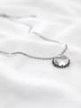 thumb Fashion Clear White Crystal Gun Color Plated Silver Necklace 2