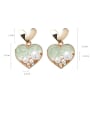 thumb Alloy With  Artificial Pearl  Fashion Candy Colors Heart Stud Earrings 2
