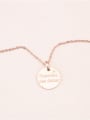 thumb Round Pendant Rose Gold Plated Necklace 0