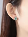 thumb Copper inlay AAA zircon drop shape multicolor earrings 1