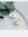 thumb 925 Sterling Silver With Silver Plated Micro-inlaid zirconium eyes Charms 2