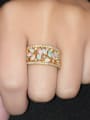 thumb Copper With Cubic Zirconia Fashion Flower Multistone Rings 1