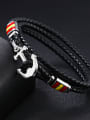 thumb Retro style Woven Artificial Leather Multi-band Bracelet 2